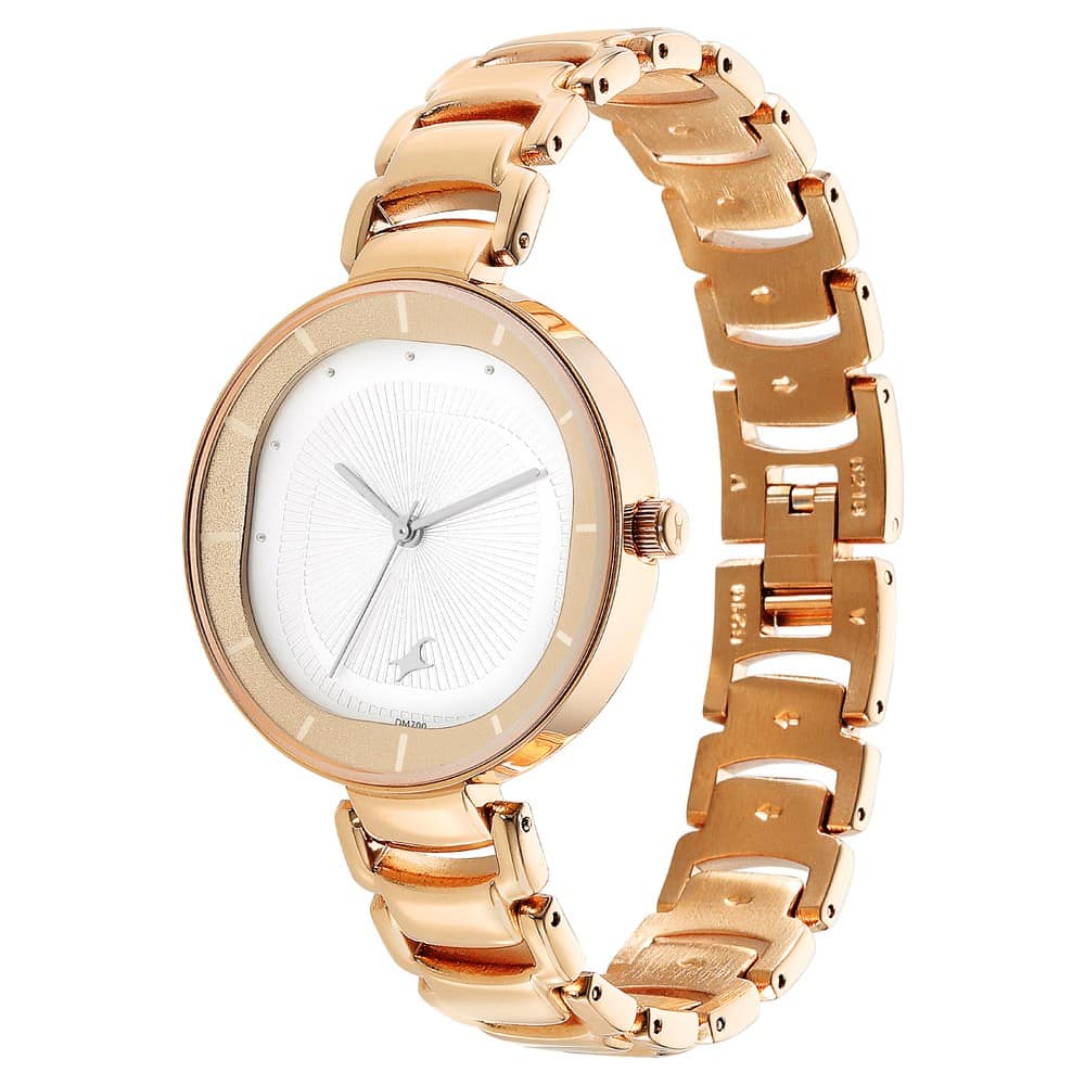 NR6270WM01 STYLE UP SILVER DIAL METAL STRAP WATCH
