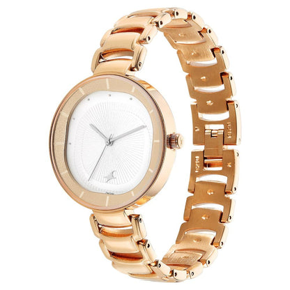 NR6270WM01 STYLE UP SILVER DIAL METAL STRAP WATCH