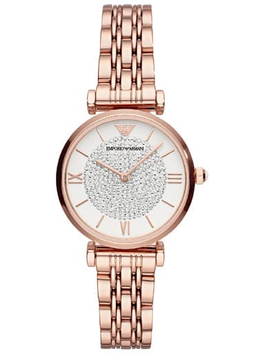 Emporio Rose Gold Glitz Stainless Steel Ladies Watch