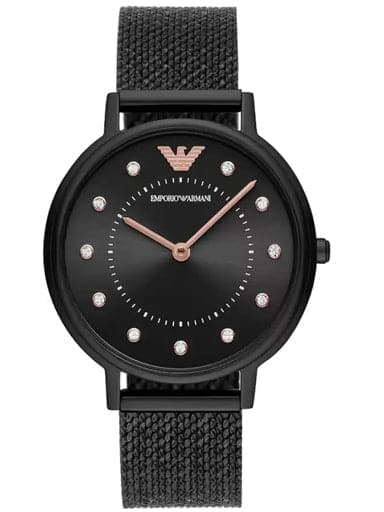 Emporio Armani Kappa Analog Black Dial Women'S Watch