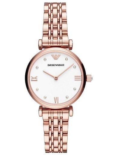 Emporio Armani Analog Crystal White Dial Women'S Watch