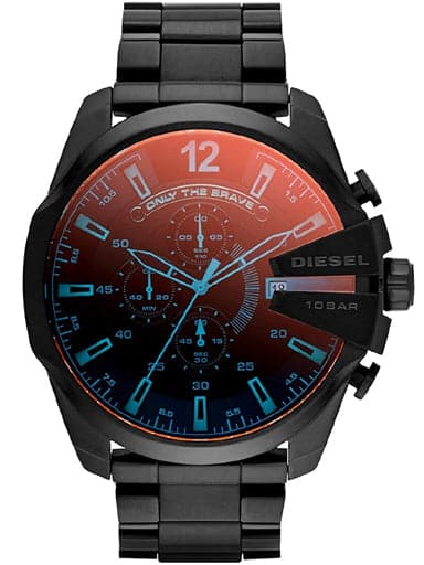 Diesel Mega Chief Black Ion-Plated Stainless Steel Men'S Watch Dz4318