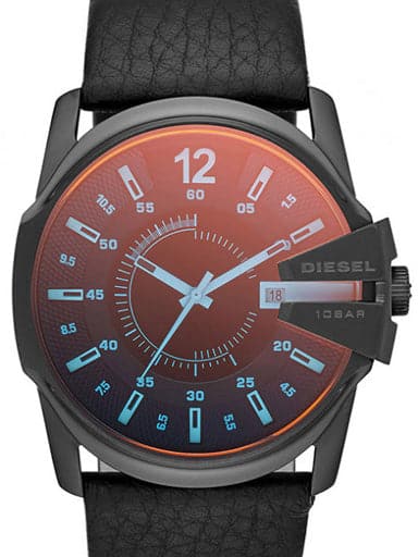 Diesel Timeframe Iridescent Dial Leather Men'S Watch