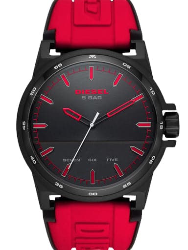 Diesel Analog Black Dial Silicon Men'S Watch