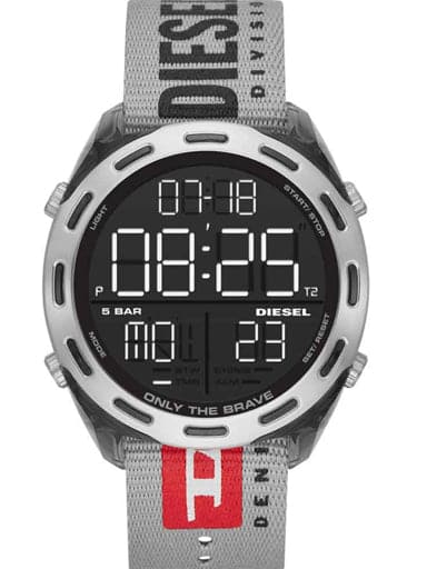 Diesel Crusher Round Digital Black Dial Men'S Watch
