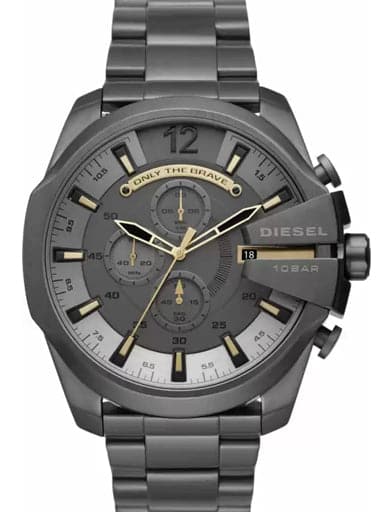 Diesel Mega Chief Chronograph Grey Dial Men'S Watch