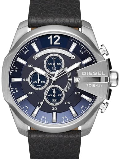 Diesel Mega Chief Round Analog Blue Dial Men'S Watch