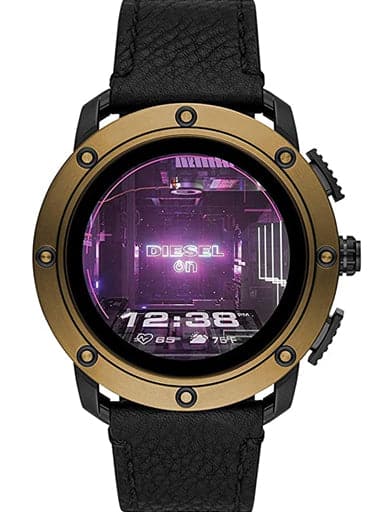 Diesel Axial Smart Black Dial Men'S Leather Watch