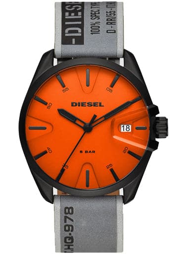 Diesel Ms9 Three-Hand Orange Watch