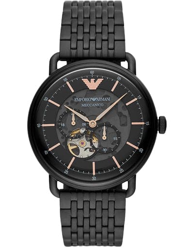 Emporio Armani Chronograph Multifunction Black Stainless Steel Watch