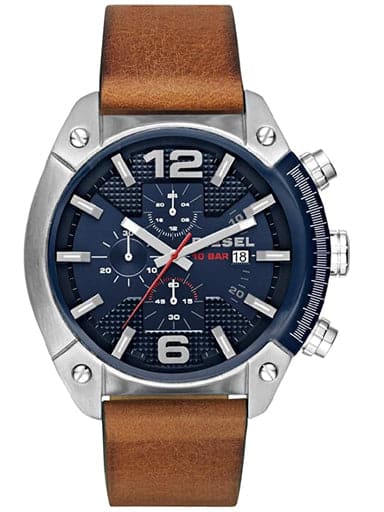 Diesel Overflow Analog Blue Dial Men'S Watch