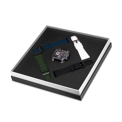 Police Quartz Chronograph Black Dial Multicoloured Color Silicone Strap Watch for Men