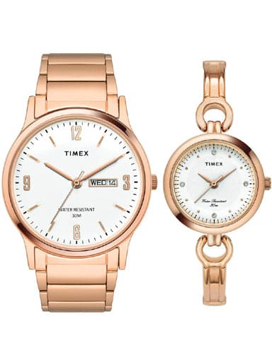 TIMEX ANALOG WHITE DIAL TW00PR263