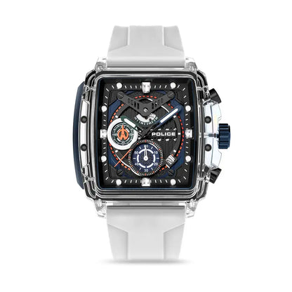 Police Quartz Chronograph Black Dial Multicoloured Color Silicone Strap Watch for Men