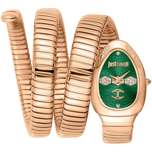 Just Cavalli Women's Dress Analog Watch JC1L232M0045, Bottle Green, Glam, Bottle Green, JC1L232M0045