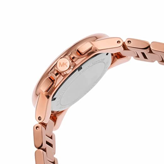 Michael Kors Womens 43 mm Camille White Dial Stainless Steel Chronograph Watch - MK7271