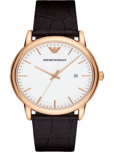 Emporio Armani Luigi Round Analog White Dial Men'S Watch
