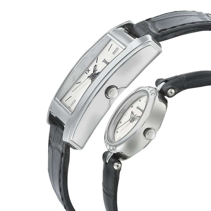 White Dial Black Leather Strap Watches NL79538118SL01P