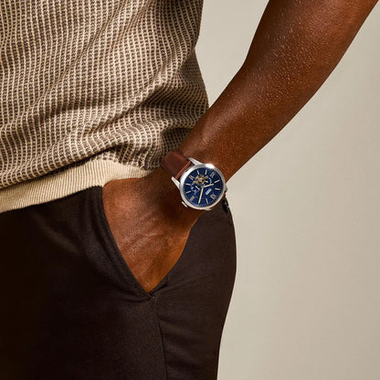 Fossil Townsman Analog Blue Dial Men's Leather Watch-ME3110
