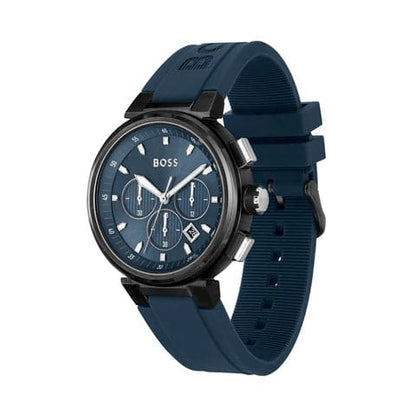 Hugo Boss One MenS Blue Dial Blue Silicone Watch 1513998