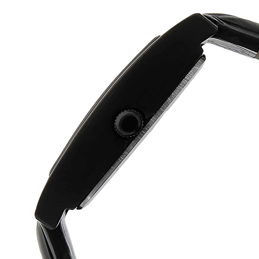 NP9735NL02 BLACK DIAL BLACK LEATHER STRAP WATCH