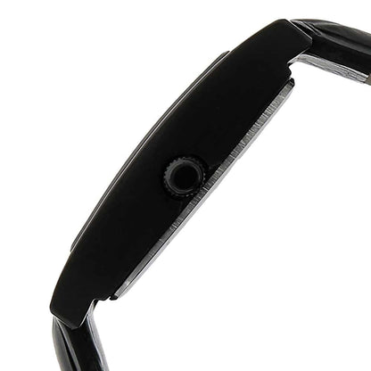 NP9735NL02 BLACK DIAL BLACK LEATHER STRAP WATCH