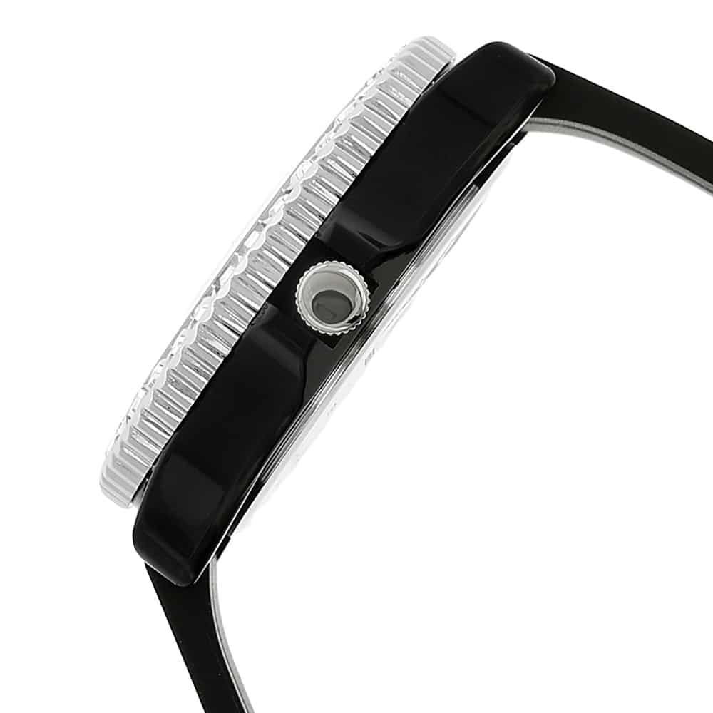 NR9827PP02 BLACK DIAL BLACK PLASTIC STRAP WATCH Analog