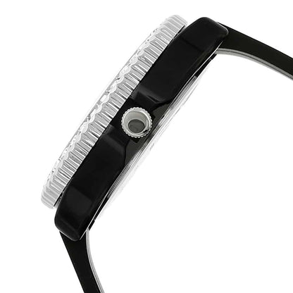 NR9827PP02 BLACK DIAL BLACK PLASTIC STRAP WATCH Analog