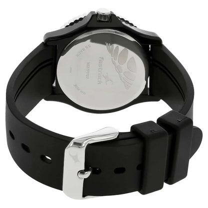 NR9827PP02 BLACK DIAL BLACK PLASTIC STRAP WATCH Analog