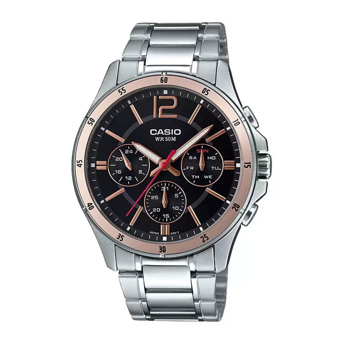 Casio Enticer Men Silver Multi-Dial - Men'S Watch A1884