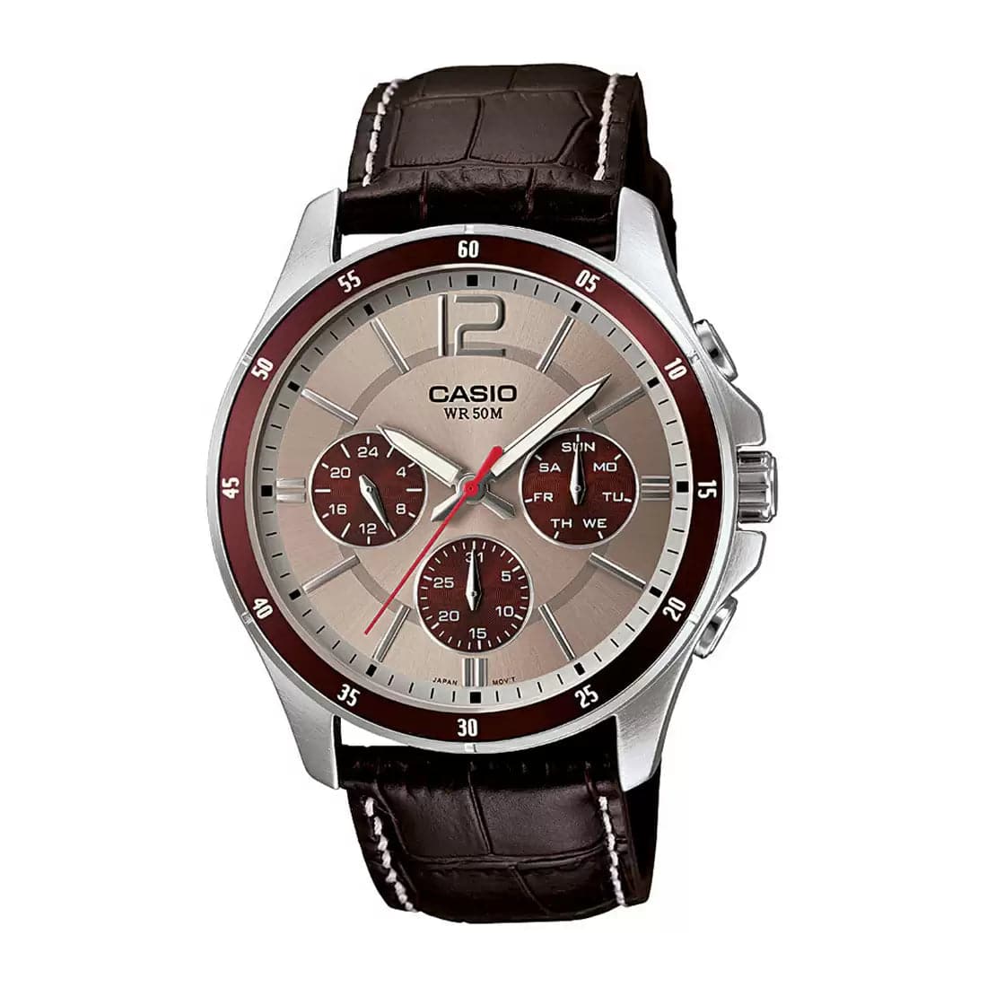 Casio Enticer Men Brown Multi-Dial - Men'S Watch A1886
