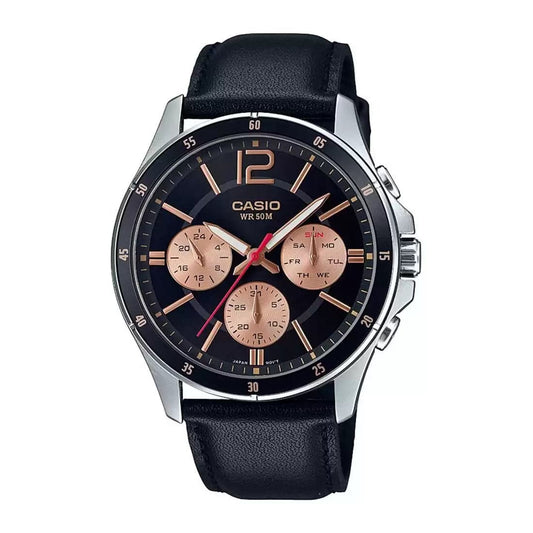 Casio Enticer Men Black Multi-Dial - Men'S Watch A1888