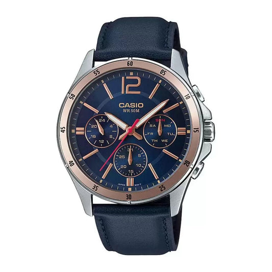 Casio Enticer Men Blue Multi-Dial - Men'S Watch A1889