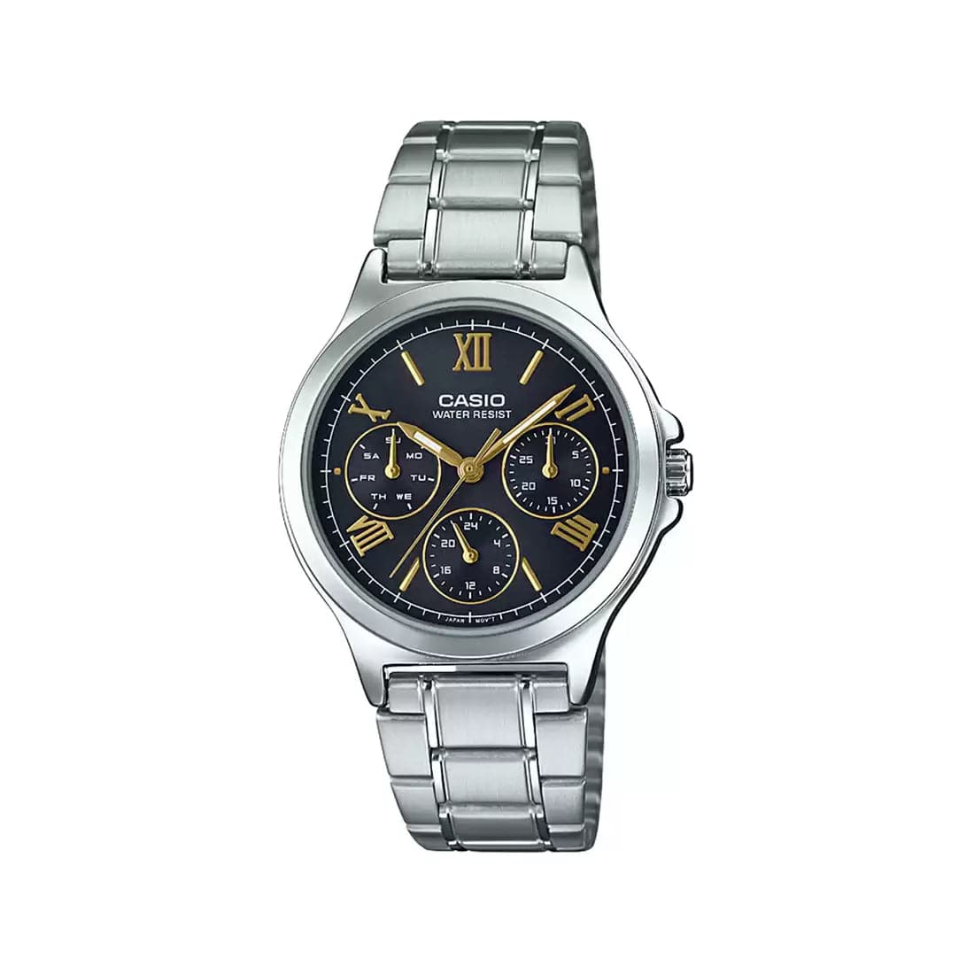 Casio Enticer Ladies Silver Multi-Dial - Women'S Watch A1898