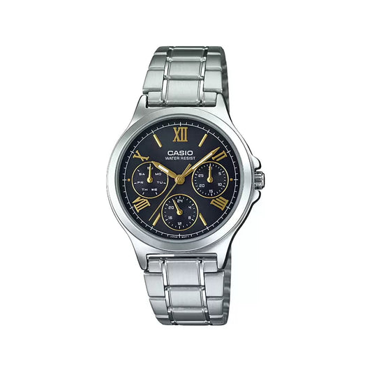Casio Enticer Ladies Silver Multi-Dial - Women'S Watch A1898
