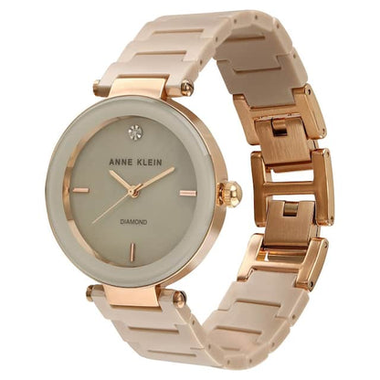 Off White Dial Ceramic Strap Watch Ndak1018Rgtn