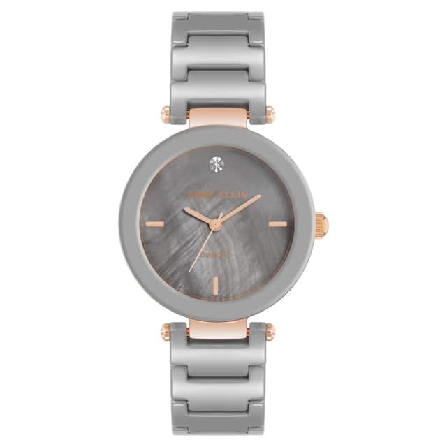 Anne Klein Grey Dial Analog Watch for Women NEAK1018TPRG