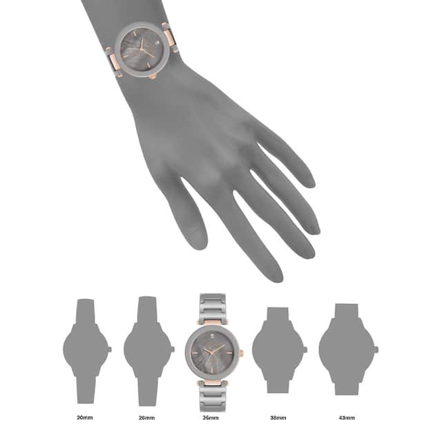 Anne Klein Grey Dial Analog Watch for Women NEAK1018TPRG