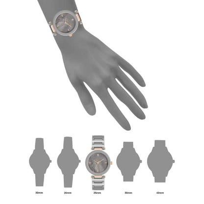 Anne Klein Grey Dial Analog Watch for Women NEAK1018TPRG