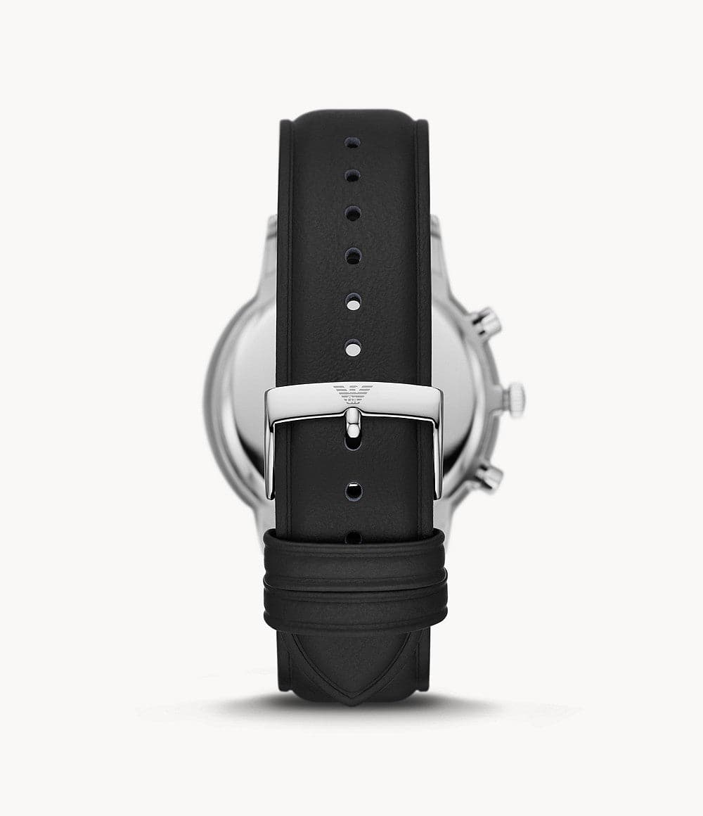 Emporio Armani Chronograph Black Leather Watch AR11431