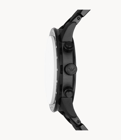 Emporio Armani Chronograph Black Stainless Steel Watch AR11472