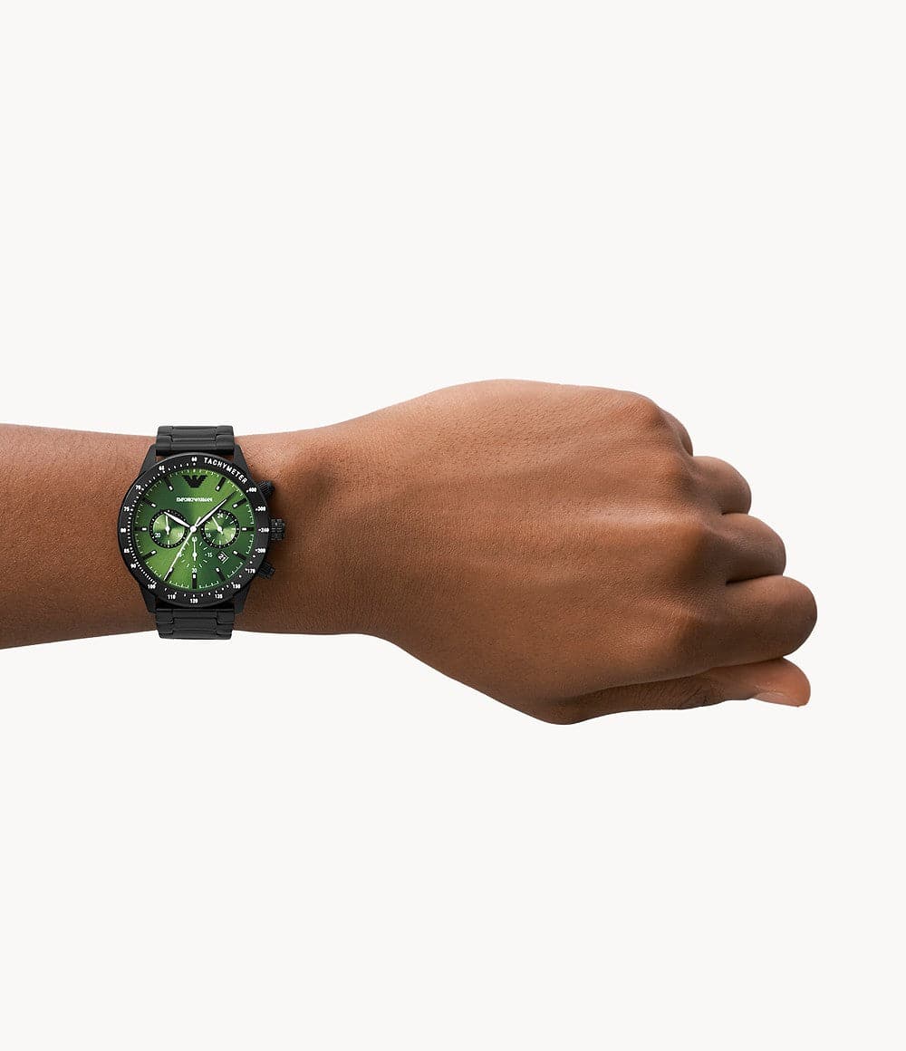 Emporio Armani Chronograph Black Stainless Steel Watch AR11472