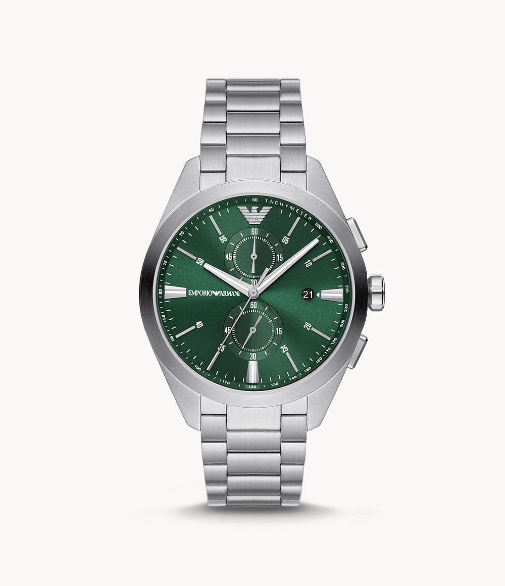 Emporio Armani Chronograph Gunmetal Stainless Steel Watch AR11480I