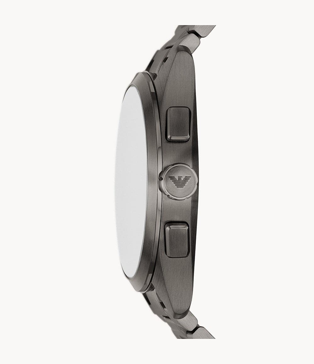 Emporio Armani Chronograph Gunmetal Stainless Steel Watch AR11481I
