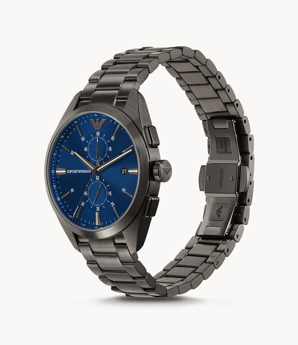 Emporio Armani Chronograph Gunmetal Stainless Steel Watch AR11481I