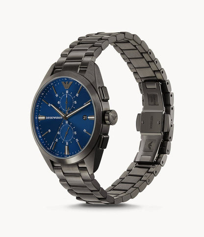 Emporio Armani Chronograph Gunmetal Stainless Steel Watch AR11481I