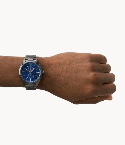 Emporio Armani Chronograph Gunmetal Stainless Steel Watch AR11481I