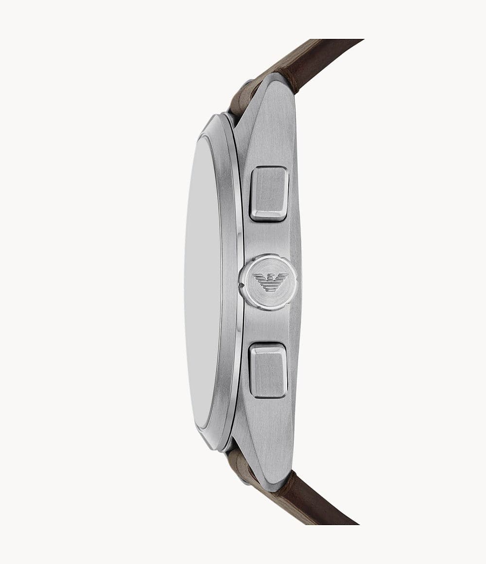 Emporio Armani Chronograph Brown Leather Watch AR11482
