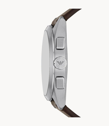 Emporio Armani Chronograph Brown Leather Watch AR11482