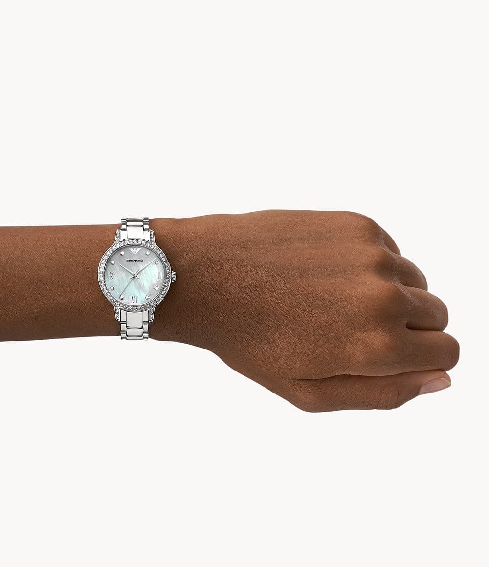 Emporio Armani Three-Hand Stainless Steel Watch AR11484i